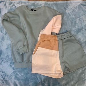Misguided lounge sweater and short set